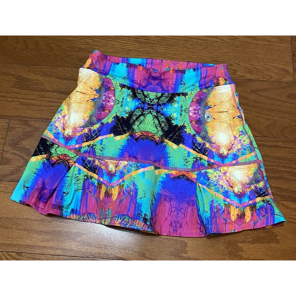Dona Jo 1 Small Skirt Skort Colorful Abstract Athletic Tennis Pickle Ball